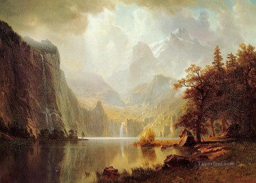  mountains Painting - In the Mountains Albert Bierstadt